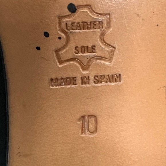 Charles David Horsebit Loafer Mid Block Heel Pump- Black Leather - Women Size 10 - Picture 9 of 11